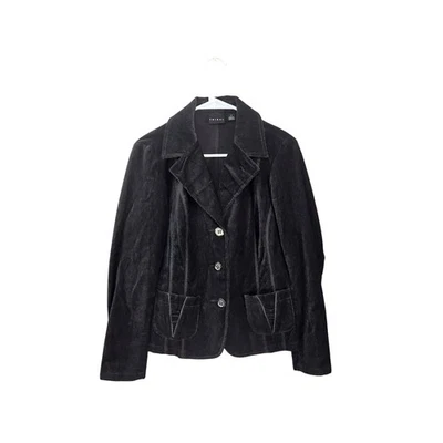 Chaqueta Blazer Tribal Terciopelo Mujer Botón Frontal Talla 8 Mediana Oscura Academia  Foto 1 de 4