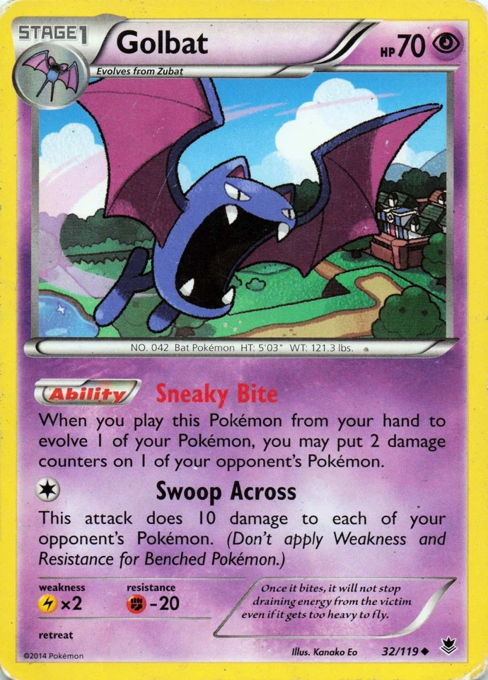 Golbat 32/119 XY - Phantom Forces Uncommon - LP - Image 1 of 2