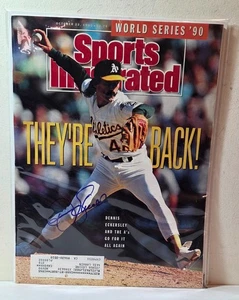 1990 Dennis Eckersley signed Sports Illustrated Magazine; Oakland A's baseball - Picture 1 of 1