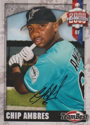 CHIP AMBRES: 2000 TEAM BEST ROOKIES AUTHENTIC AUTOGRAPHED CARD - Image 1 of 2