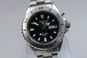 New Batt. Vintage Seiko AGS Scuba 5M43-0C50 SBBW055 Kinetic Men's watch S size - Picture 1 of 11