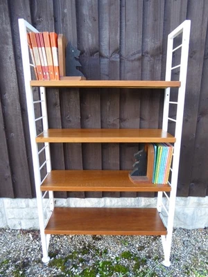 TEAK LADDERAX STUNNING BOOKCASE DISPLAY UNIT SHELVING VINTAGE RETRO STAPLES 60s - Image 1 of 4