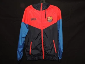 Licensed FC Barcelona Hooded Windbreaker - Sportswear - Rain Jacket - Picture 1 of 8