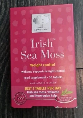 New Nordic Irish Sea Moss 30 Tablets Weight Control FREE DELIVERY Long Expiry