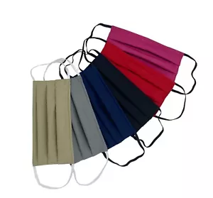Maschera viso in cotone fatta a mano con tasca filtro, maschera in tessuto filo naso riutilizzabile USA - Foto 1 di 52