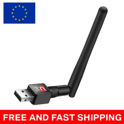 WiFi Antenna 802.11N/G/B 150Mbps Wireless Network LAN Card Adapter USB 2.0 - Image 1 of 4