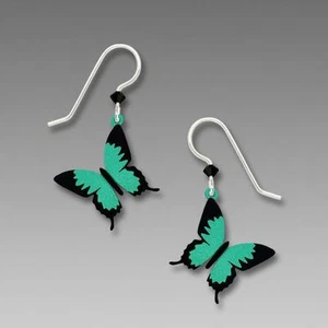 Sienna Sky Earrings 925 Sterling Silver Hook Ulysses Butterfly Handmade in USA - Picture 1 of 5