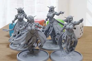 Cursed Elf Banshees Sexy Pinup SFW/ NSFW 3D Printed Minifigures for Fantasy Mini - Picture 1 of 6
