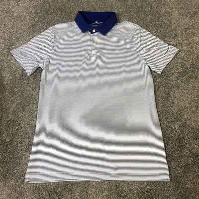 Camisa Polo Boston Scott Para Hombres Pequeña Azul Calce Moderno Absorbente Elastizada Golf Foto 1 de 4