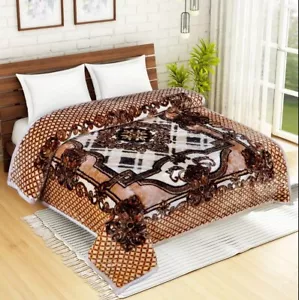 Super Soft 6.0 KG Blanket 2 Ply Heavy Thick & Warm Bed Blanket King Size Flower - Picture 1 of 13