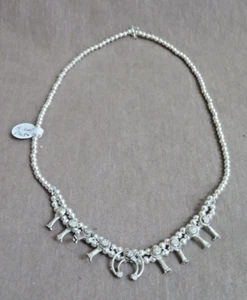 Native Navajo Silber Baby Kürbisblüte Halskette 16" von Larry Curley JN477 - Bild 1 von 5