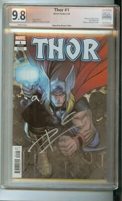 THOR  #1  PGX 9.8 SS  "SIGNED BY DONNY CATES"  "ARTHUR ADAMS VARIANT COVER" - Image 1 of 2