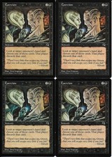 MTG: COERCION Tempest COMMON; played, Excellent condition x4