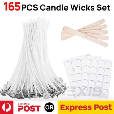10/15cm Candle Wicks Pre Waxed Tabs Low Smoke Sustainers Cotton Tabs Core Holder - image 1 of 4
