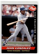 1993 Post Cereal #23 Juan Gonzalez    Texas Rangers Baseball Cards  ID:52677