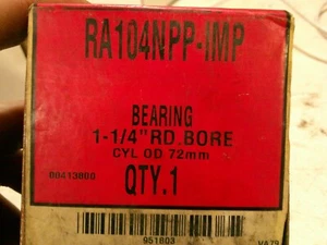 RA104RRB COJINETE DE INSERCIÓN SELLADO 1-1/4" ID C1 - Imagen 1 de 2