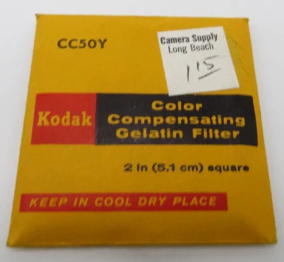 KODAK CC50Y - Color Compensating Gelatin Filter 2 in 5.1cm Square - Image 1 of 2