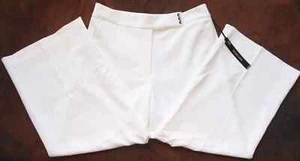 White House Black Market White Soft Drape Crop Pants Size 14 NWT - Picture 1 of 2