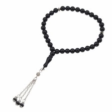 Muslem Gebetskette Schwarz Islam Misbaha Tesbih Tasbihat 33 Perlen Mala Geschenk