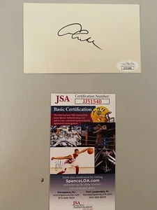 Tarjeta índice crema 3x5 autografiada auténtica firmada por Arthur Ashe JSA envío gratuito - Imagen 1 de 1