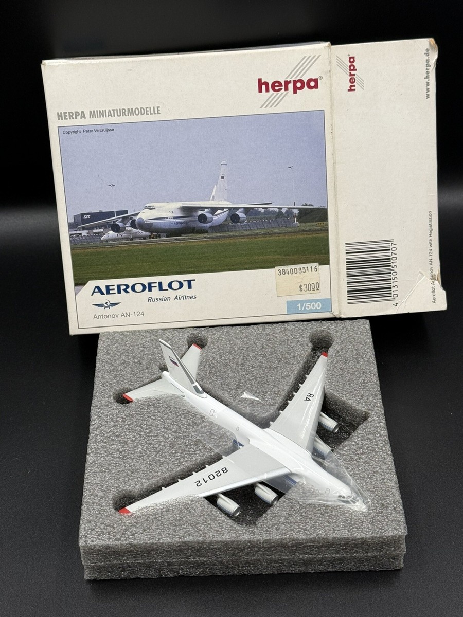 アントノフAn-124 1/500（herpa） Herpa Wings 1:500 AeroFlot Russian Airlines Antonov AN-124 #510707