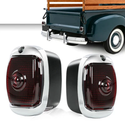 Fit For 1940-53 Chevy First Series Pickup Rear Tail Lamp Lights Right Left Side - Image 1 of 4