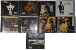 2PAC 9 Cd Lot Rap Hip-Hop Makaveli All Eyez On Me Greatest Hits 2pacalype +