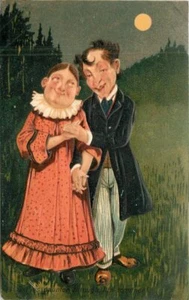 Postal 1908 PFB Moonlight Stroll Romance Cómic Humor Impresión de artista 22-8835 - Imagen 1 de 2