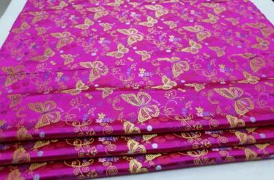 Brocado de seda sintética (mariposa DragonFly) jacquard damasco kimono material*Bm3 Foto 1 de 4