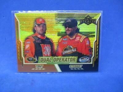 2008 Stealth Dual Operator Gold Chrome Exclusives /99 Tony Stewart #81 HOF - Image 1 of 2