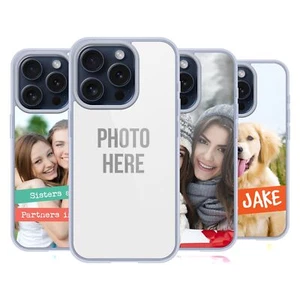 CUSTOM CUSTOMISED PERSONALISED CUSTOM SOFT GEL CASE FOR APPLE iPHONE PHONES - Picture 1 of 8