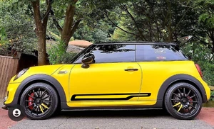 MINI COOPER S MINI ONE SIDE SKIRT STRIPES VINYL DECALS STICKERS RACING SPORT - Picture 1 of 6