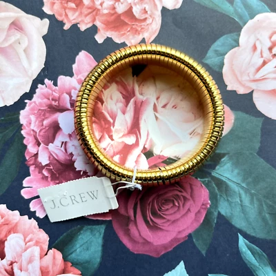 Brazalete de cadena J.CREW NUEVO CON ETIQUETAS dorado elástico CA126 para mujer Foto 1 de 4