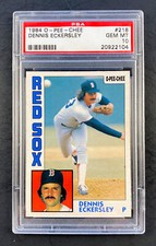 DENNIS ECKERSLEY HOFer - 1984 Topps O-PEE-CHEE #218 - PSA 9 (POP 32) - Red Sox