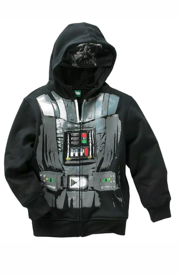 Star Wars Boys Zip Up Hoodie Darth Vader Sweatshirt SZ XL BLACK - Image 1 of 1
