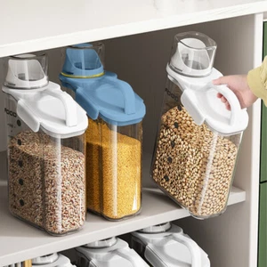 Cereal Containers Storage Set - 2 Piece Airtight Large Dry Food Storage Contain - Picture 1 of 20