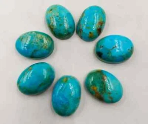 [WHOLESALE] BLUE MOHAVE TURQUOISE CABOCHON OVAL SHAPE LOOSE GEMSTONE - Picture 1 of 4