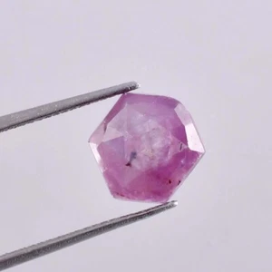 Rare 3.65 Ct Natural Trapiche Pink Burma Star Ruby Rose Cut Loose Gem Certified - Picture 1 of 4