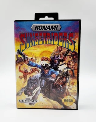Sunset Riders (Sega Genesis, 1992) Cartridge and Box Only NO Manual. Tested  - Image 1 of 4