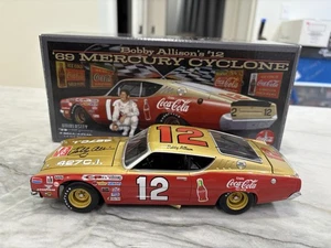 Bobby Allison AUTOGRAPHED 1969 Coca Cola Mercury Cyclone Nascar 1/24 Diecast #12 - Picture 1 of 6