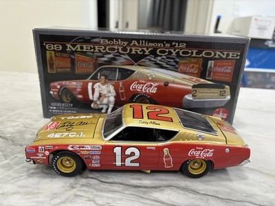 Bobby Allison AUTOGRAPHED 1969 Coca Cola Mercury Cyclone Nascar 1/24 Diecast #12 - Image 1 of 4