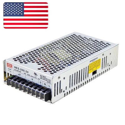 Nueva fuente de alimentación conmutada MEANWELL NES-200-24 200W 24V - Stock en EE. UU. Foto 1 de 4