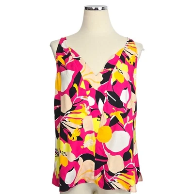 Ted Baker Mujer Rosa Brillante Thaliah Doble Capa Efecto Cami Top Talla EE. UU. 10/Reino Unido 4 Foto 1 de 4