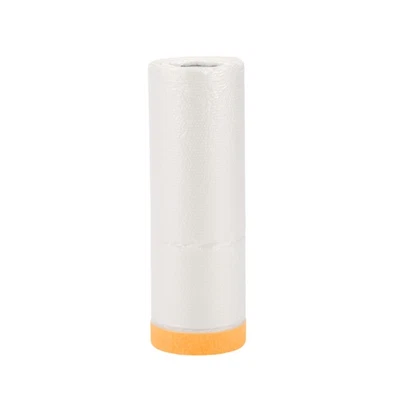 Pre-Taped Masking Film 110x2000cm / 65.62ftx43.31" 1 Pcs White Orange  Foto 1 de 4