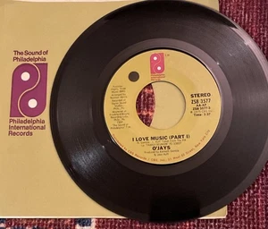 The O'JAYS - I Love Music 45 rpm Philly  Soul - Imagen 1 de 3
