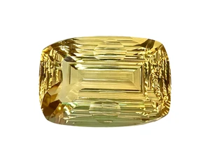 91.96 CTS Amarillo Natural Citrino Cojín Fantasía Piedras Preciosas Sueltas - Imagen 1 de 3