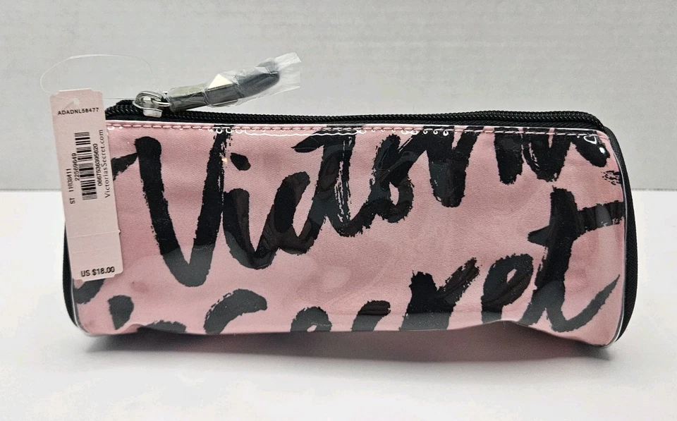 Victoria's Secret Pink Signature Logo Beauty Makeup Cosmetic Travel Case Bag