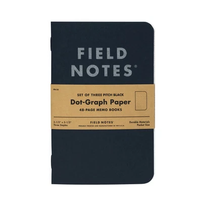 Notas de campo - Libro de notas Pitch Black - Paquete de 3 Foto 1 de 4