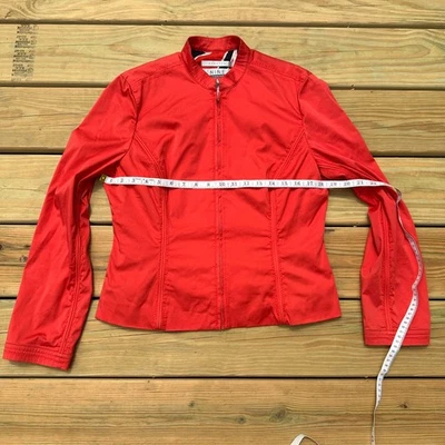 Nine & Company Womens size M Stretch orange jacket, cute inside pattern - Image 1 of 2