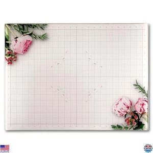Floral Glass Craft Mat 18x24in - Magnetic, Heat Resistant, Non-Slip, Stain-Proof - Picture 1 of 5